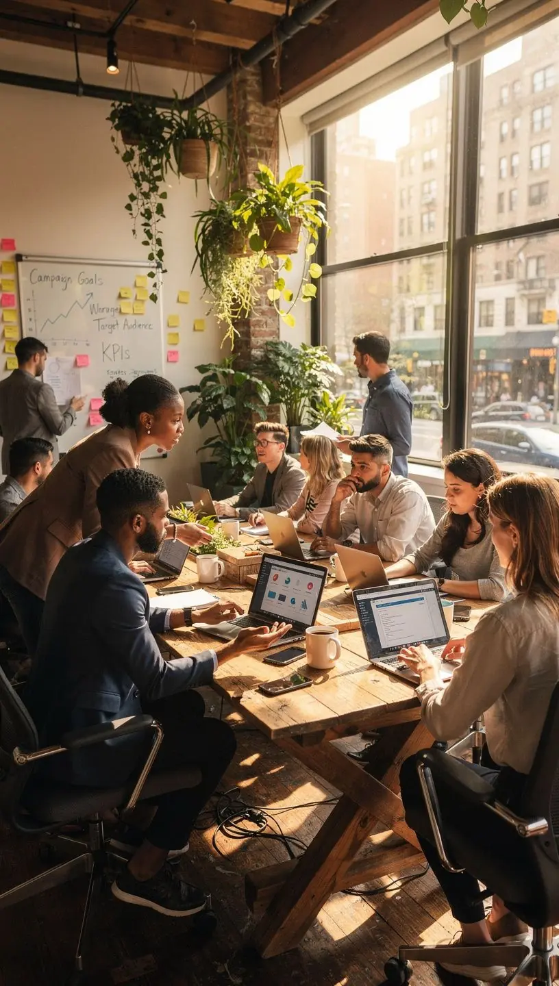 Инфографика, демонстрирующая ключевые компоненты успешной маркетинговой кампании.